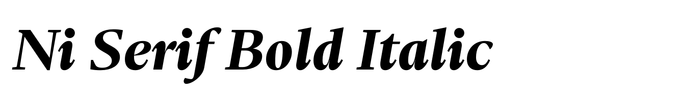 Ni Serif Bold Italic